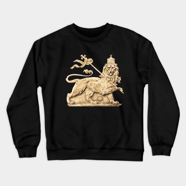 Lion of Judah Sticker Crewneck Sweatshirt by rastaseed